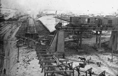 Строительство коксовой и рудной эстакад на Нижнесалдинском металлургическом заводе. 1933 г.