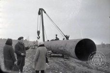 Вывозка леса на строительстве железнодорожной магистрали «Ивдель-Обь». Декабрь 1965 г. 